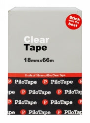 Pilot Tape Clear Pilotape 18mmx66M Bx8 (Each)