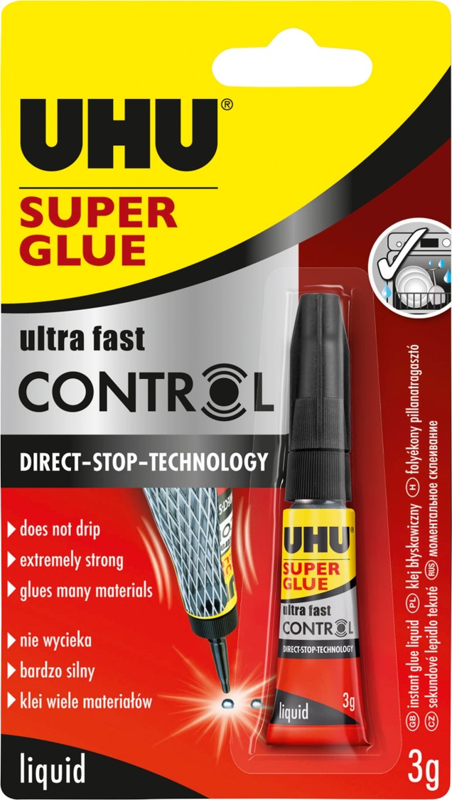 UHU Glue Super Glue 3ML Bx12 (Each)