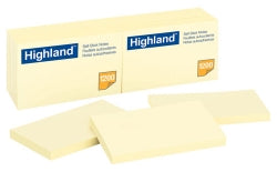 Highland Stick On Notes 6559 76x127 Yellow PK12 (Each)