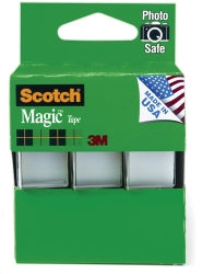 3M Scotch Tape Magic 3105 19mmx7.6M Disp PK3 H/SELL (Each)