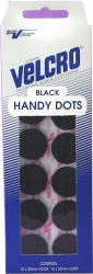 Velcro Tape Hook & Loop Handy Dots Black H/SELL (Each)