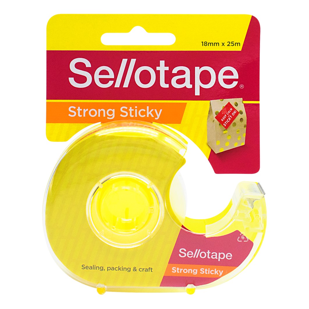 Sellotape Tape Clear Sellotape On Dispenser 18mmx25M (Box 8)