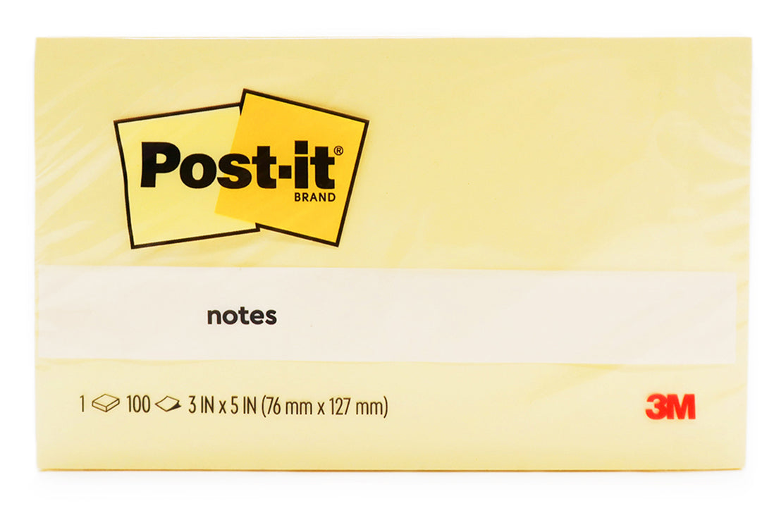3M Notes 655 76x127mm Yellow (Pack 12)