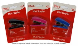 Staedtler Stapler Mini 26/6 W/STAPLES Assorted Colours (Each)