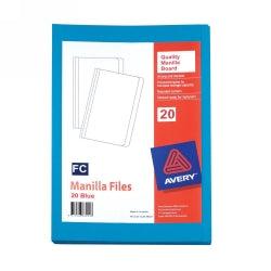 Avery Manilla Folder Foolscap Blue PK20 (Each)