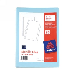 Avery Manilla Folder Foolscap Light Blue PK20 (Each)