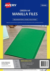 Avery Manilla Folder A4 Green PK20 (Each)