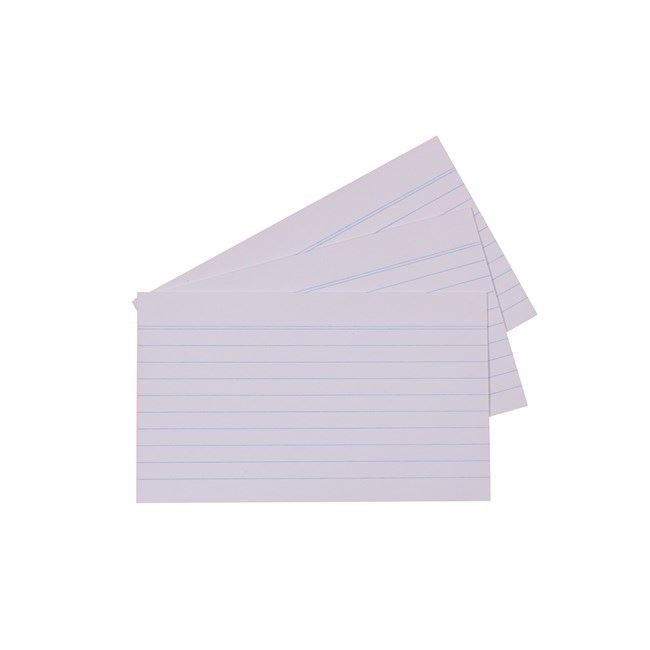 Quill System Cards 5x3 Ruled White PK100 (Each)