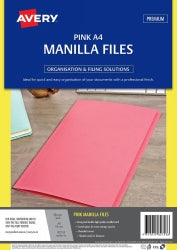 Avery Manilla Folder A4 Pink PK20 (Each)
