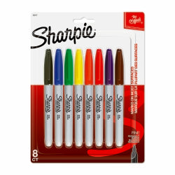 Sharpie Marker Permanent Fine Assorted PK8 (Each)