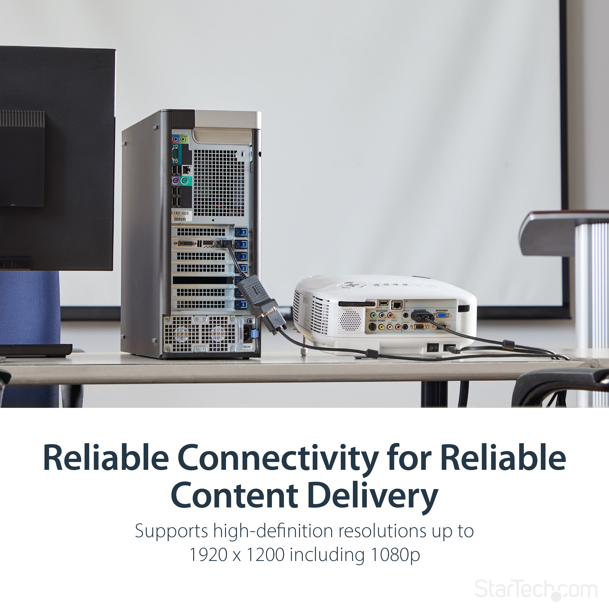 StarTech.com DisplayPort to VGA Adapter - Active DP to VGA Converter - 1080p Video - Durable - DP/DP++ Source to VGA Monitor Cable Adapter Dongle - DP 1.2 to VGA - Latching DP Connector