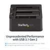StarTech.com Dual-Bay USB 3.2 Gen 2 to SATA Hard Drive Docking Station, USB 10Gbps Hard Drive Dock, External 2.5/3.5