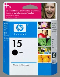 HP Inkjet Cartridge 15 C6615DA Blk (Each)
