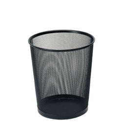 Compass Mesh 11LT Round Waste Bin Black (Each)