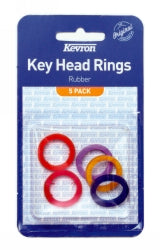 Key Head Identification Rings Kevron Assorted Colours (Pack 5)