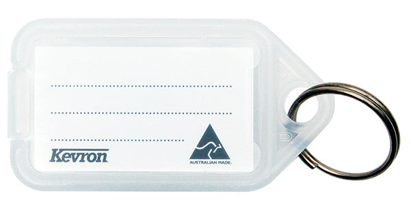 Key Tags Kevron Giant Clear PK25 (Each)