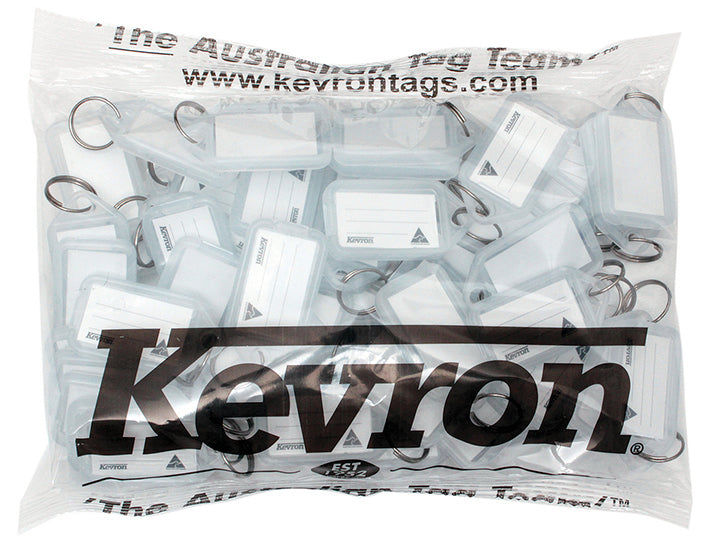 Key Tags Kevron Clear PK50 (Each)