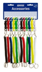 Card Holder Kevron Expanding Coil Assorted Colours (Pack 12)