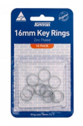 Key Rings Kevron 16mm Zinc Plated PK10 (Each)