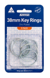 Key Rings Kevron 38mm Zinc Plated PK5 (Each)