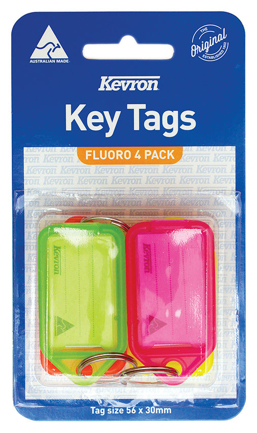 Key Tags Kevron Fluoro PK4 (Each)