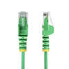 StarTech.com 1.5m Green Slim CAT6 Ethernet Cable, Snagless, 100W PoE, UTP, LSZH, 28AWG Pure Bare Copper Wire, Slim RJ45 Network Patch Cord w/Strain Reliefs, Fluke Tested