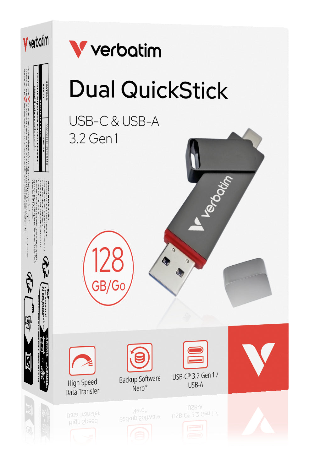 Dual Quickstick SSD USB-A/C 3.2 GEN1 128GB