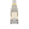 StarTech.com 0.50m CAT6a Ethernet Cable - 10 Gigabit Shielded Snagless RJ45 100W PoE Patch Cord - 10GbE STP Network Cable w/Strain Relief - Grey Fluke Tested/Wiring is UL Certified/TIA