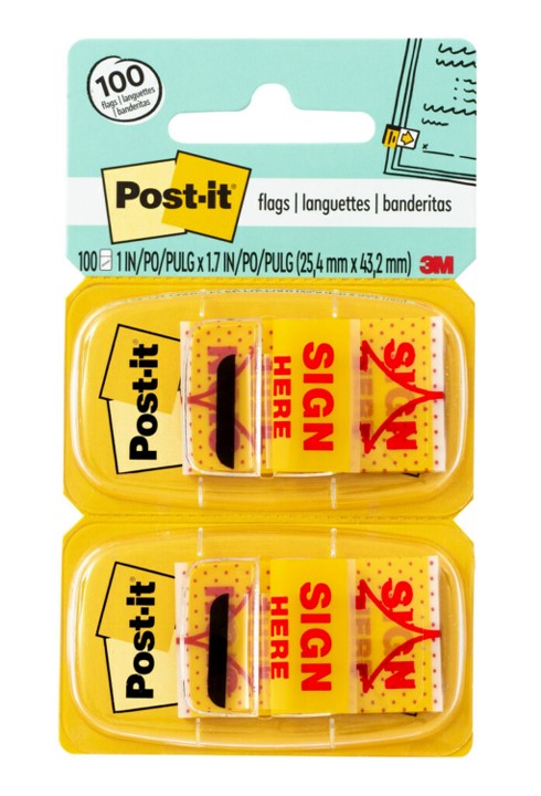 3M Flags 680-SH2 Sign Here Twin Pack (Each)