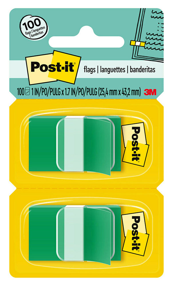 3M Flags 680-GN2 Green 100 Twin Pack (Each)