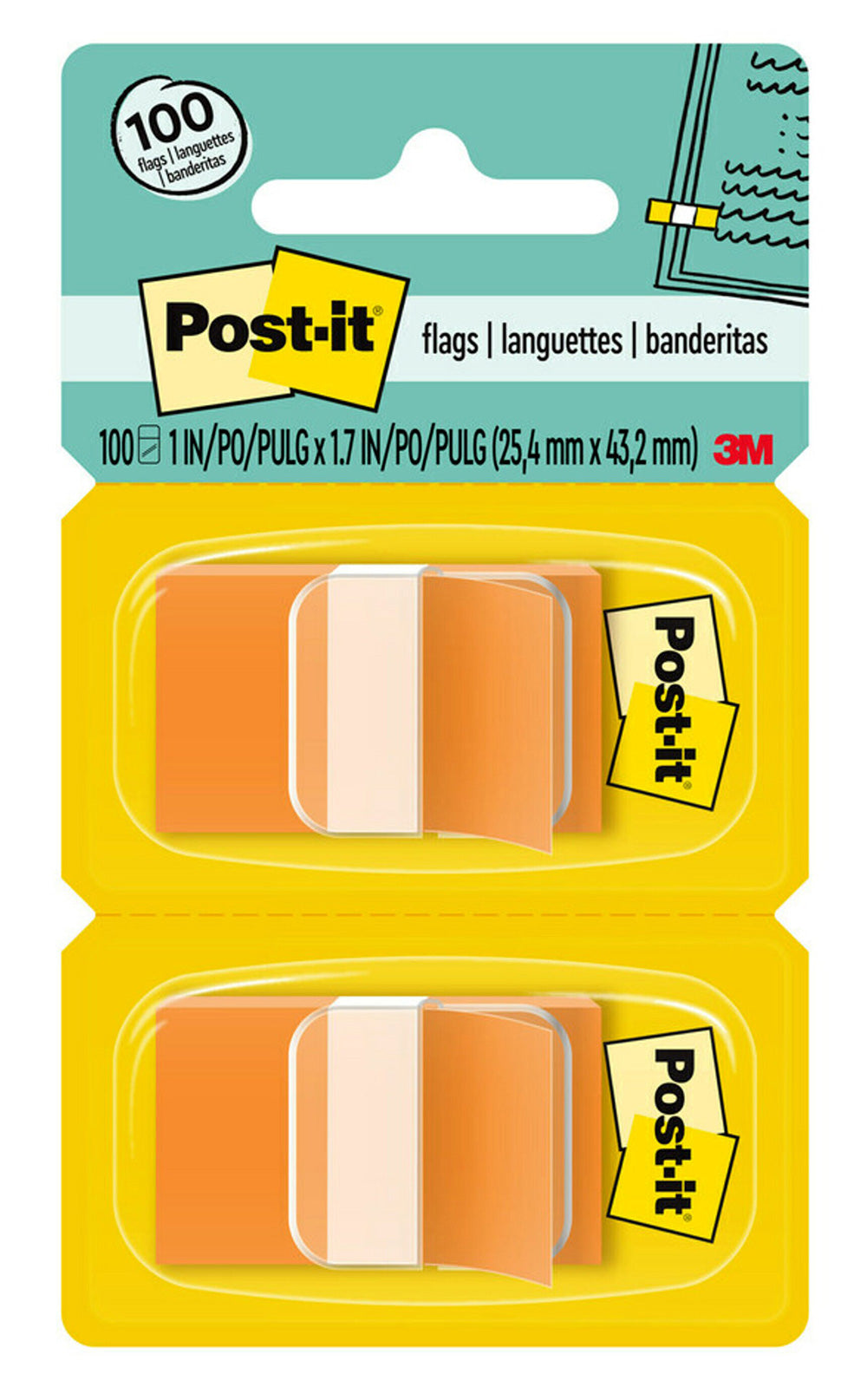 3M Flags 680-OE2 Orange Twin Pack (Each)