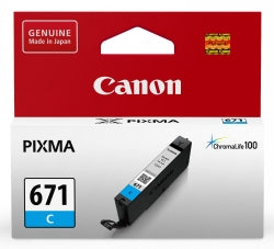 Canon Inkjet Cartridge CLI671C Cyan (Each)