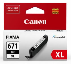 Canon Inkjet Cartridge CLI671xLBook Black (Each)