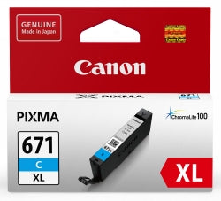 Canon Inkjet Cartridge CLI671xLC Cyan (Each)