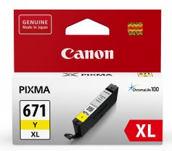 Canon Inkjet Cartridge CLI671xLY Yellow (Each)