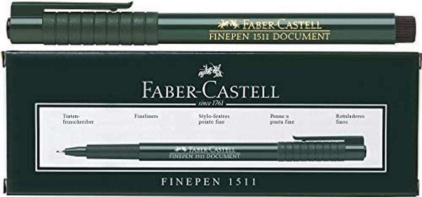 Faber-Castell Marker Felt Tip Fine Black 1511 Bx10 (Each)