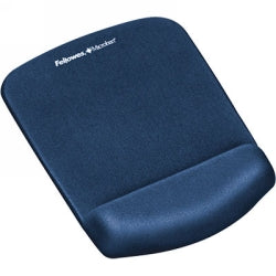 Fellowes Mouse Pad Wrist Rest Plush Touch Lycra Blue (FELLOWES) (Each)