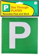 P Plate See Through Green Background 311 (Each)
