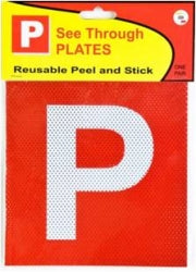 P Plate See Through Red Background 302 (Each)