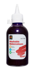 Glitter Paint 250ML Washable Watercolour Purple (Each)