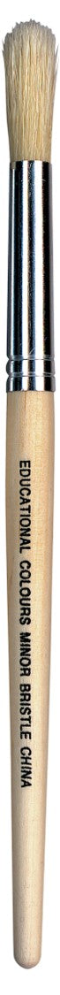 Edvantage Paint Brush Minor Round (NATURAL) Stubby Brush Hog Bristle (Each)