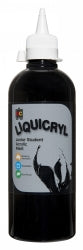 Paint 500ML Liquicryl Junior Student Acrylic Black (Each)