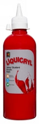 Paint 500ML Liquicryl Junior Student Acrylic Crimson (Each)