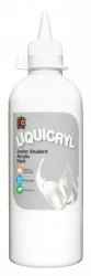 Paint 500ML Liquicryl Junior Student Acrylic White (Each)