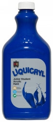 Paint 2L Liquicryl Pearl Junior Acrylic Blue (Each)