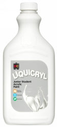 Paint 2L Liquicryl Pearl Junior Acrylic White (Each)