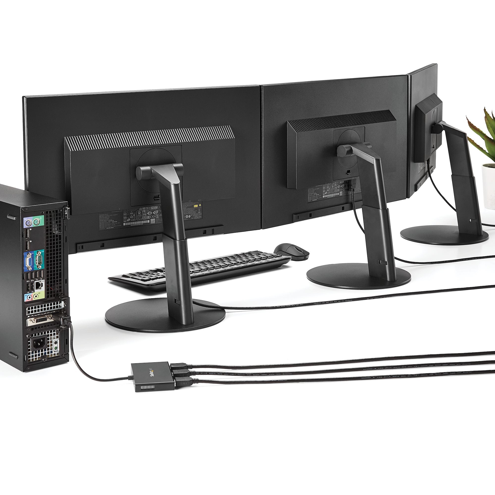 StarTech.com 3-Port Multi Monitor Adapter - Mini DisplayPort to HDMI MST Hub - Triple 1080p or Dual 4K 30Hz - Video Splitter for Extended Desktop Mode on Windows Only - mDP 1.2 to 3x HDMI