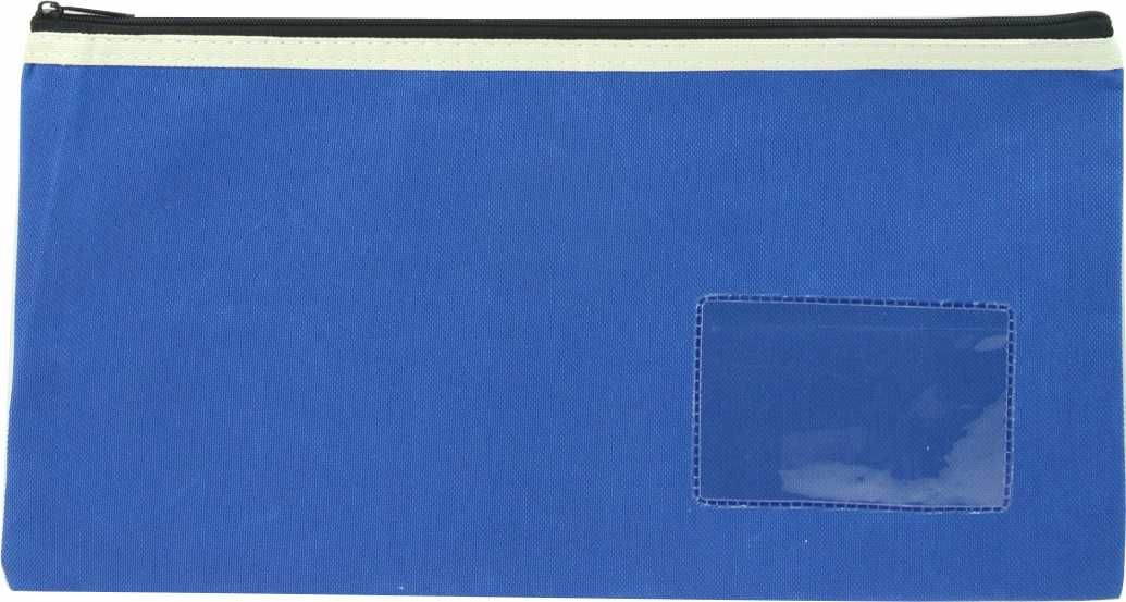 Osmer Pencil Case Polyester Jumbo Blue 35x18 1 Zip (Each)