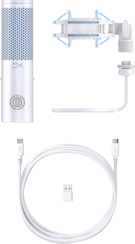 HyperX QuadCast 2 - USB Microphone (Frost) Gray Table microphone