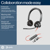 Poly Blackwire 3320 Stereo Microsoft Teams Certified USB-C Headset +USB-C/A Adapter